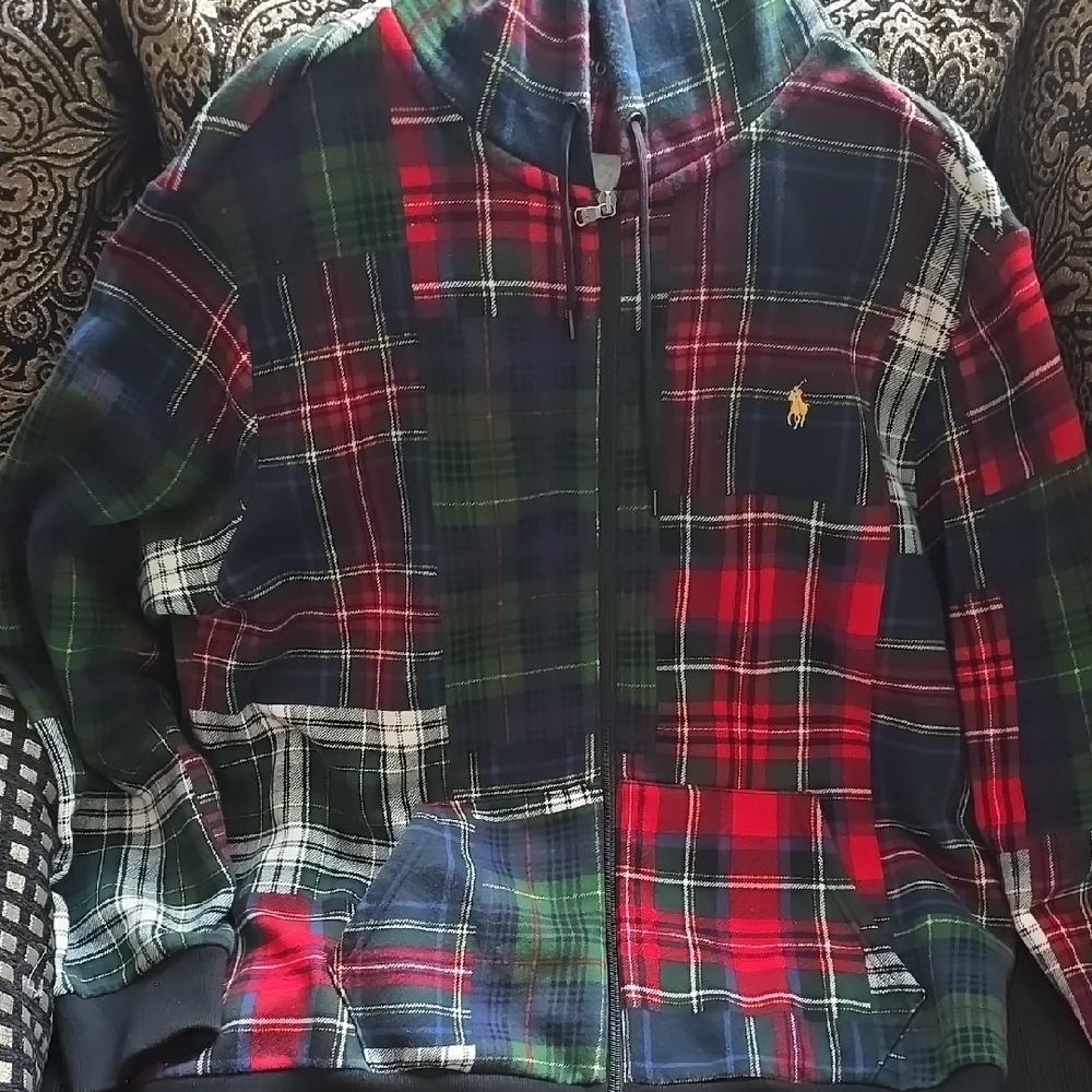 Plaid Zip-Up Hoodie